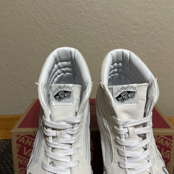 Vans Sk8 Hi Flame Flame suede off white white men’s size 10 - Picture 4 of 10